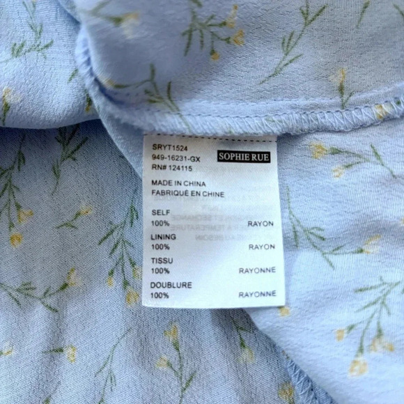 NWT Sophie Rue Floral Blouse - Picture 8 of 10